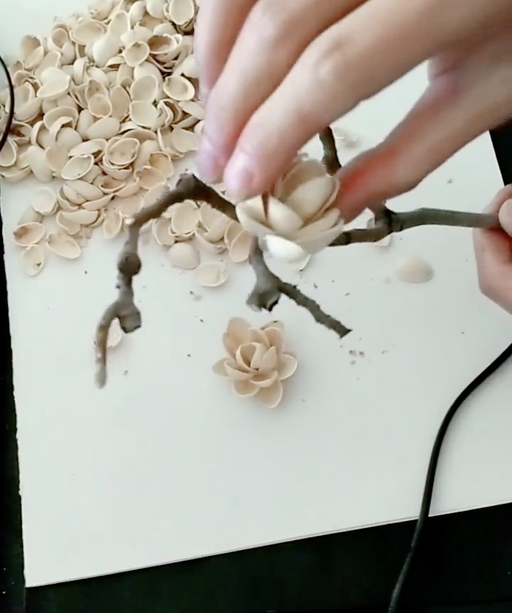 DIY Tree using Pistachio shells