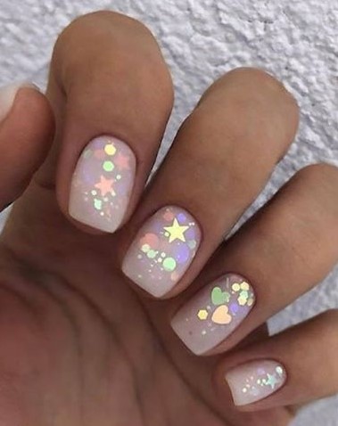 35 Dreamlike Unicorn Nail Designs You will Like nails, nail design, unicorn nails, pink nails