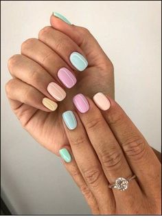 36  Colorful Nails Give You Different Feelings nails, nail design, colorful nails, candy like