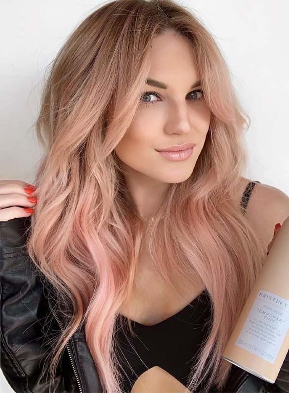 35 Charming Rose Gold Hair Colors Rose gold hair,hair colors,hairstyle ideas.