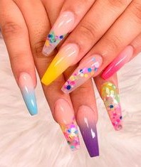 36  Colorful Nails Give You Different Feelings nails, nail design, colorful nails, candy like